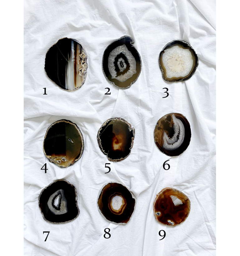 Rodaja de Ágata negra mediana