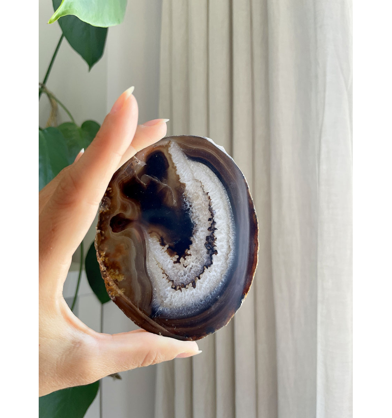 Rodaja de Ágata negra mediana