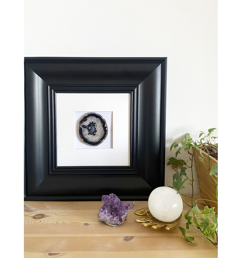 Rodaja de Ágata caoba-anaranjada mediana