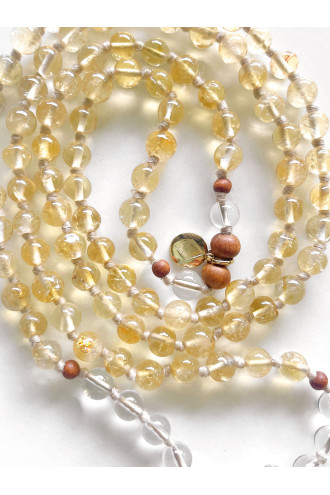 Sun Energy Mala con Gemas naturales y Sándalo. Collar de meditación y yoga. 2