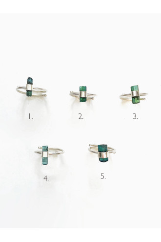 COLECCIÓN CÁPSULA: Anillo de Turmalina azul 2