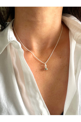 Alma collar de Plata libre de químicos y Diamante en bruto 2
