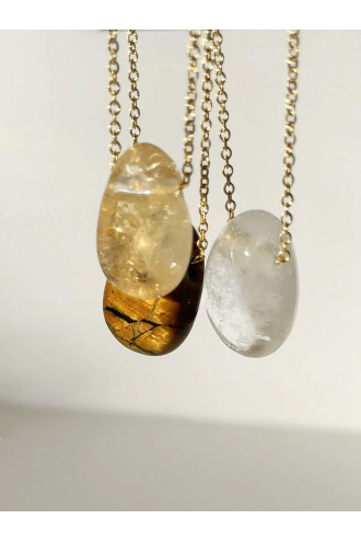 Manipura collar con Plata y Oro de 24 kilates reciclados, y Gemas naturales 2