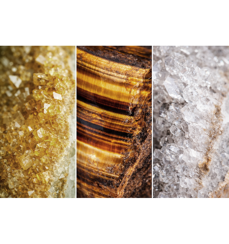 Manipura collar de Oro24K Citrino, Cuarzo y Ojo de Tigre