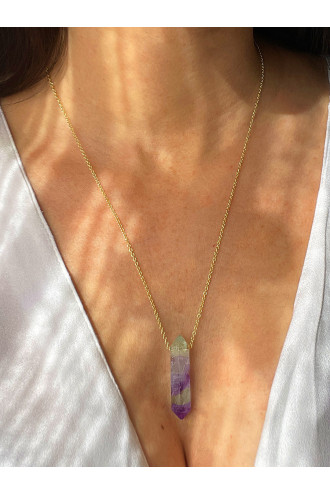 Arcoíris collar con Plata y Oro de 24 kilates reciclados, y Gemas naturales 2