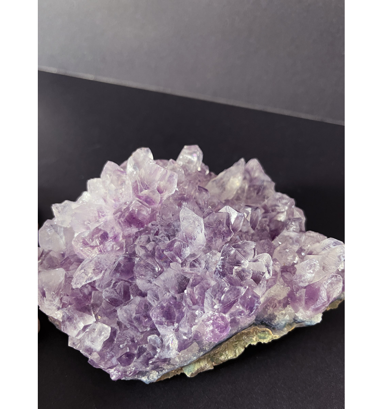 Drusa Amatista escarcha con flor 395gr