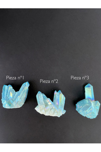 Drusa de Cuarzo aqua Aura para rodear de bienestar y armonía tu hogar 2