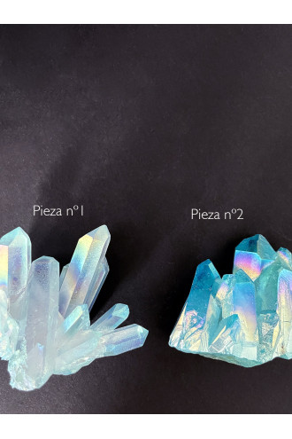 Drusa de Cuarzo aqua Aura para rodear de bienestar y armonía tu hogar 2