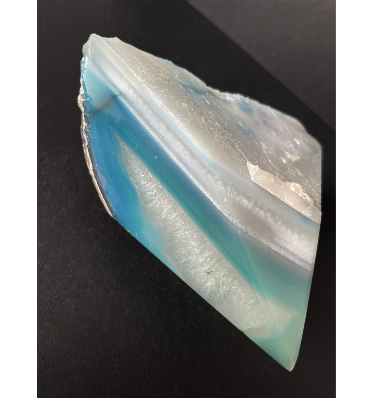 Punta semipulida Ágata azul 600gr