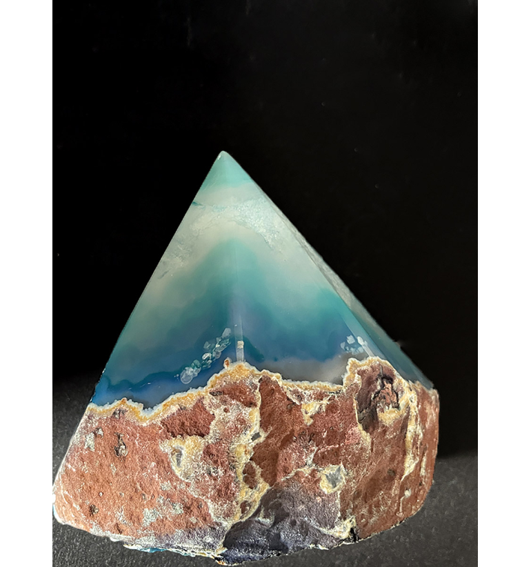 Punta semipulida Ágata azul 600gr