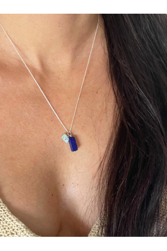 Collar de Mujeres Oceánicas con Lapislázuli y Larimar 2