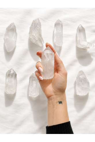 Punta Cuarzo Cristal en bruto