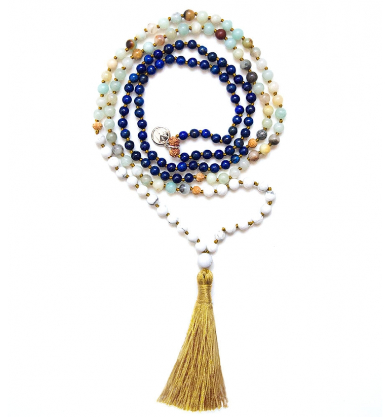Be Authentic Mala con Gemas naturales y Rudraksha