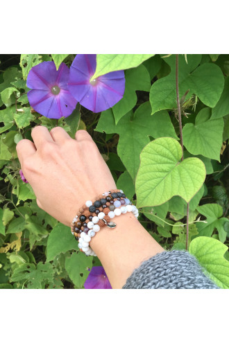 Fire Strength Pulsera con Gemas naturales y Rudraksha 2