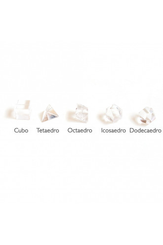 Pack Feng Shui con sólidos platónicos y pédulo de Cuarzo cristal para el hogar 2