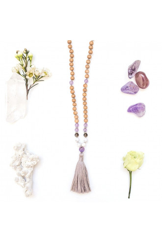 Resilient Mala con Gemas naturales y Sándalo 2