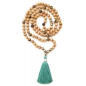 Talisman Abundance Mala con Gemas naturales y Sándalo