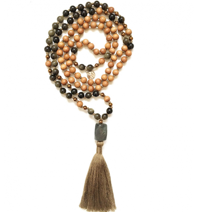 Guardian Mala con Gemas naturales y Sándalo