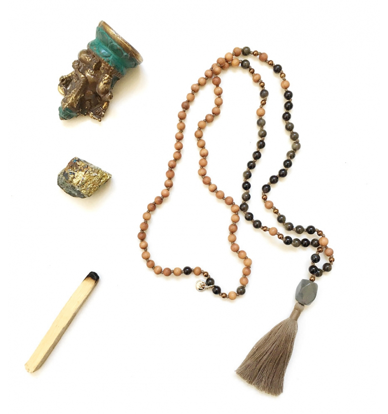 Guardian Mala con Gemas naturales y Sándalo