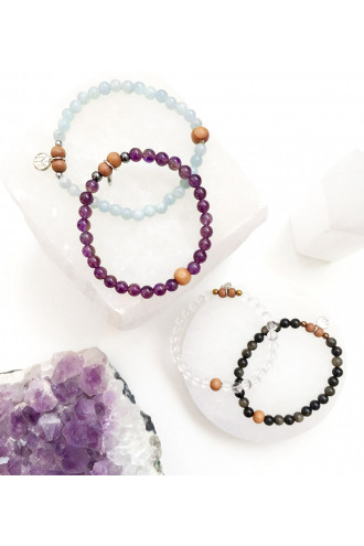 Aura Pulsera con Gemas naturales y Sándalo 2