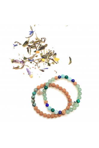 Earth Insight Pulsera con Gemas naturales y Rudraksha 2