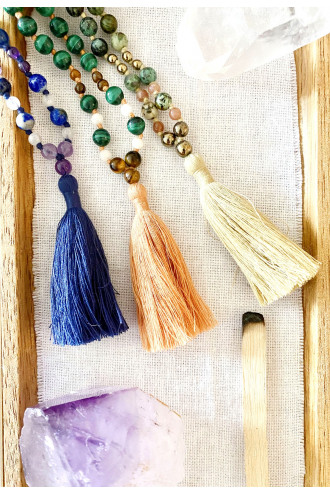 Cosmos Mala con Gemas naturales y Rudraksha 2