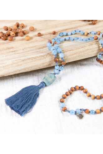 Aura Mala con Gemas naturales y Sándalo 2