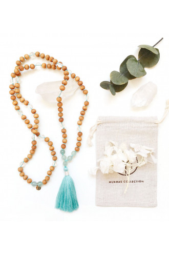 Talisman Life Flow Mala con Gemas naturales y Sándalo 2