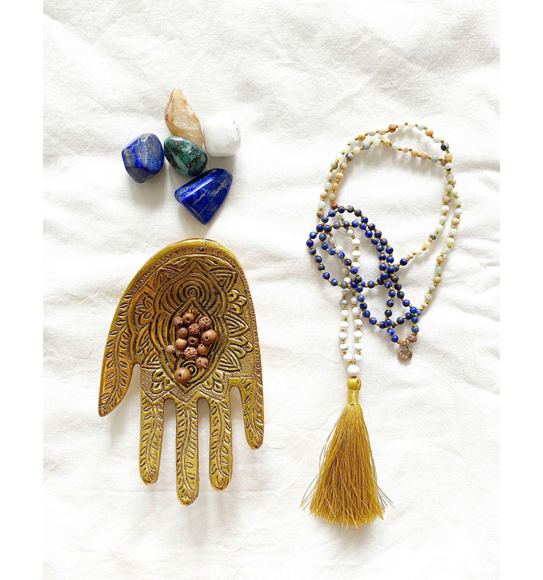 Be Authentic Mala con Gemas naturales y Rudraksha