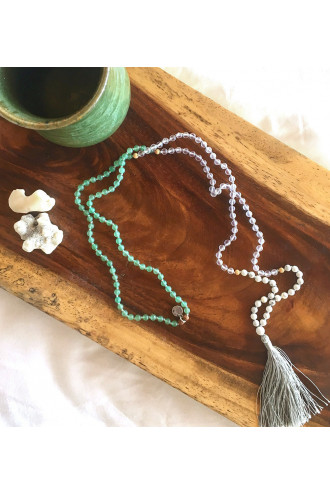Be Devotion Mala con Gemas naturales y Rudraksha 2