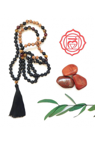 Fire Strength Mala con Gemas naturales y Rudraksha 2