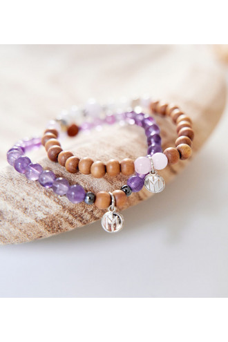 Mangata Pulsera con Gemas naturales y Sándalo 2