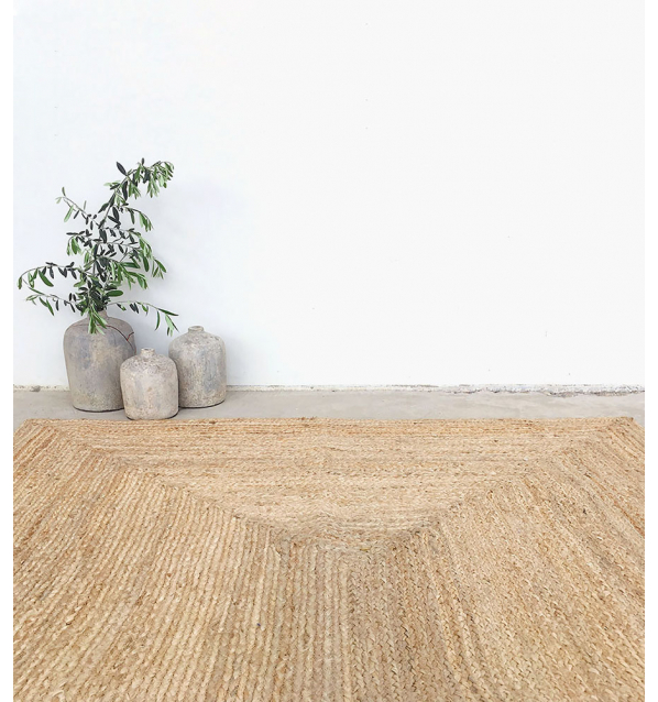 Alfombra de yute natural y sostenible