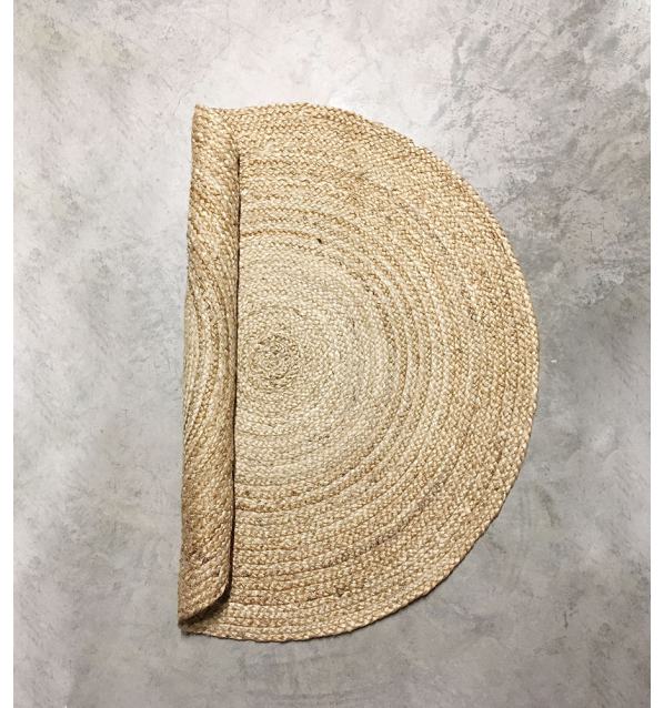 Alfombra redonda de yute sostenible
