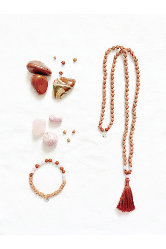 Root Mala con Gemas naturales y Rudraksha 2