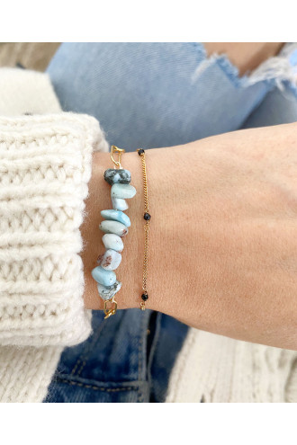Ajna pulsera con Plata y Oro de 24 kilates reciclados, y Gemas naturales 2