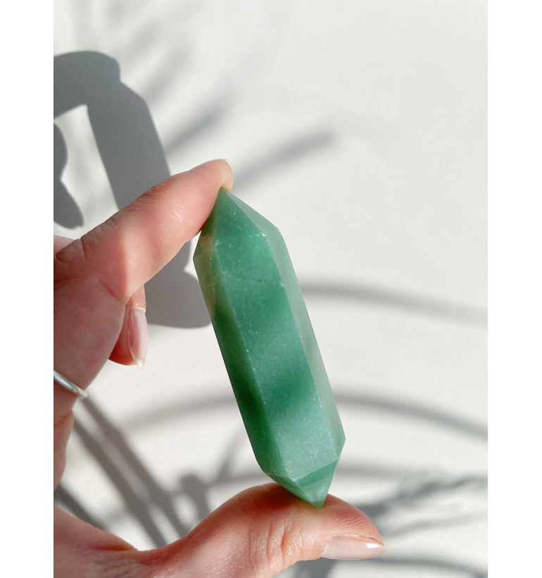 Punta Biterminada Aventurina verde