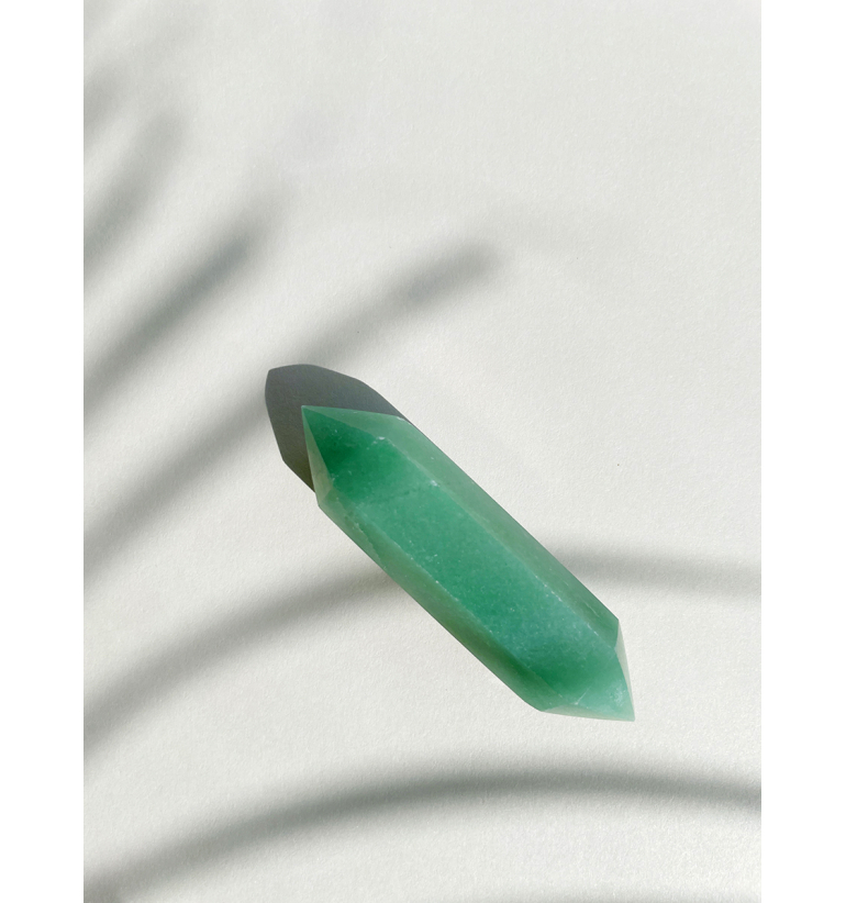 Punta Biterminada Aventurina verde