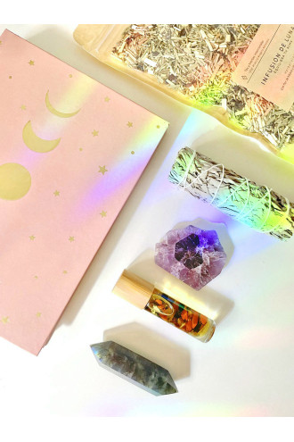 Kit de ritual para Luna llena con Auralita y Labradorita 2