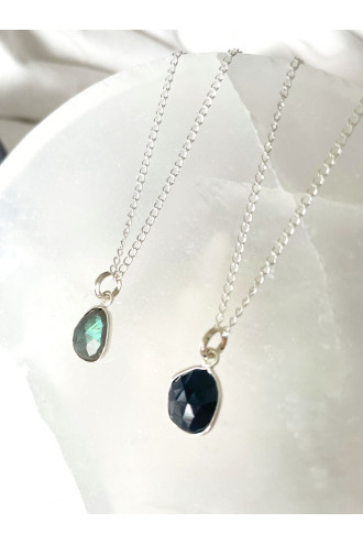 Estrellas collar de Plata libre de químicos y Gemas naturales 2
