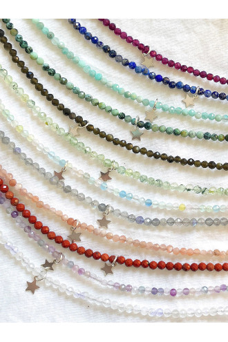 Constelaciones collar con las Gemas de los signos del zodiaco y Plata libre de químicos 2